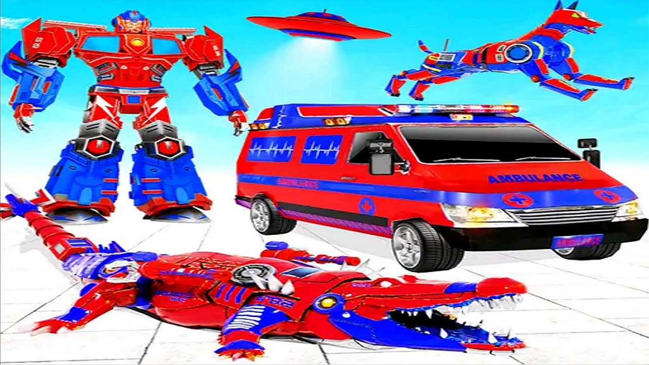 Ambulance Dog Robot Car Game 2022 - Android iOS Gameplay