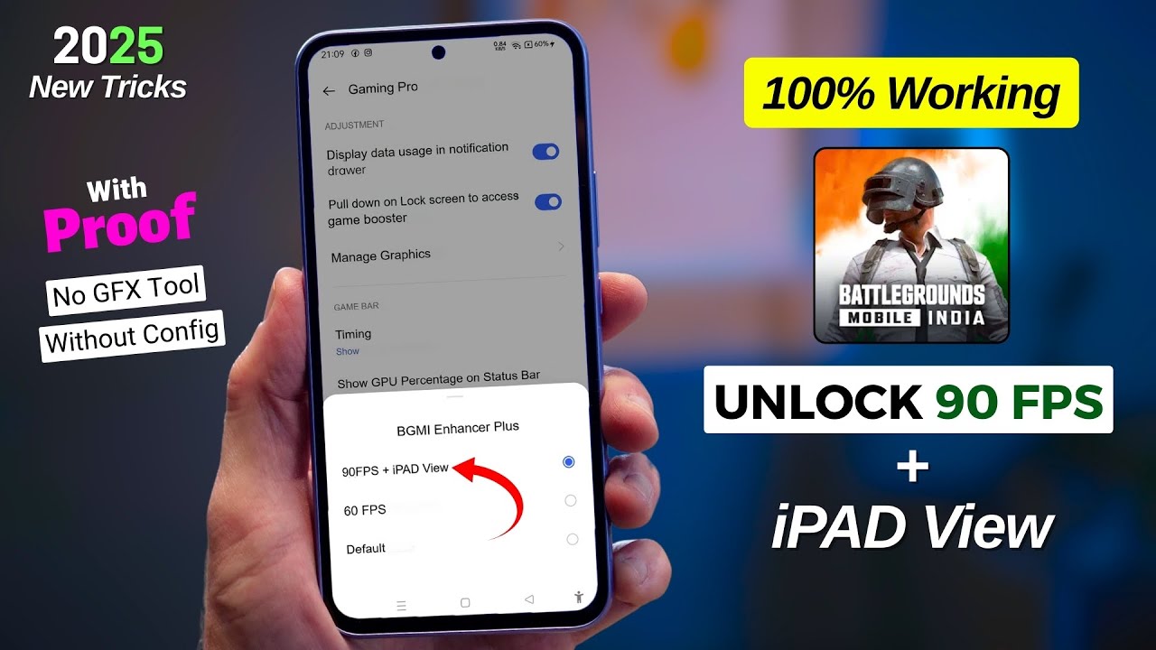 Unlock ✅90FPS & iPad View in BGMI (2025 NEW Method)