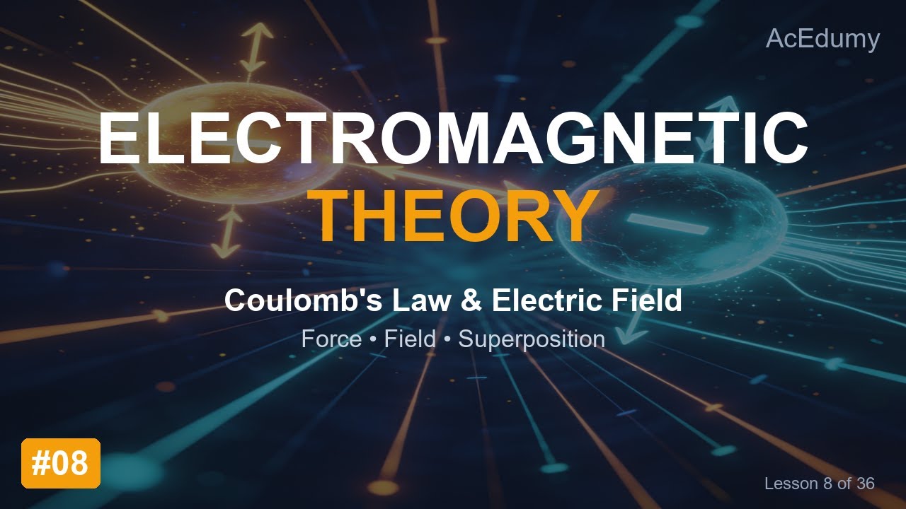 Electromagnetic Theory Lesson 8 (v2) Coulomb's Law & Electric Field