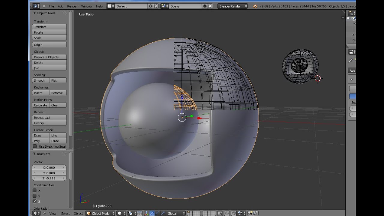 Modelando logo da Globo no Blender3D