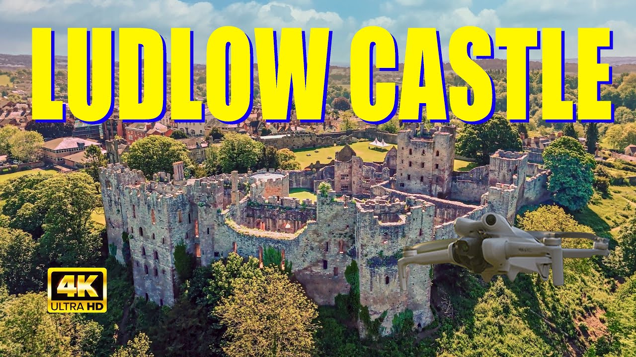Ludlow Castle a narrated history and air footage with DJI mini 4 Pro 2024