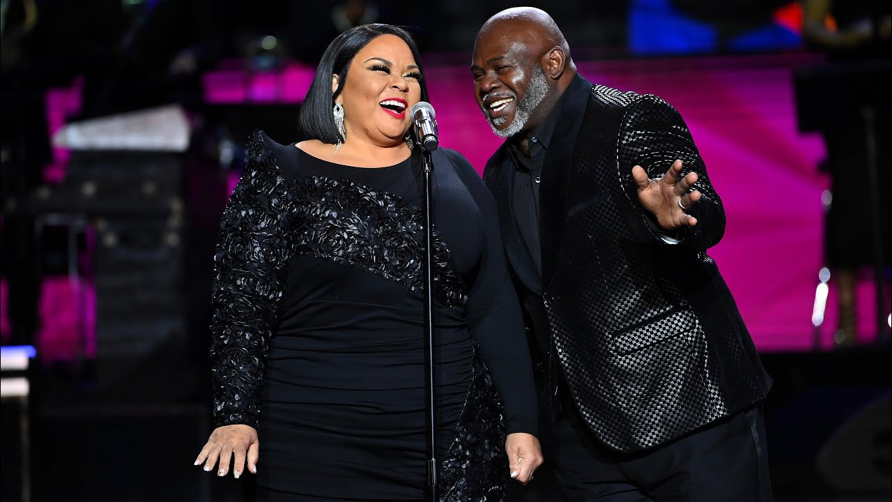 Tamela Mann and David Mann, Inspirational Impact Honor recipients during TV One Urban One Honors