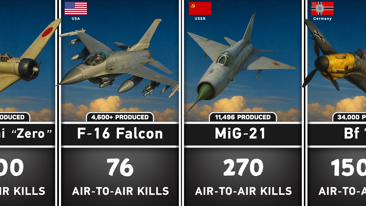 Top Aircraft With the Most Air-to-Air Kills! Some of Them You Won't Believe!