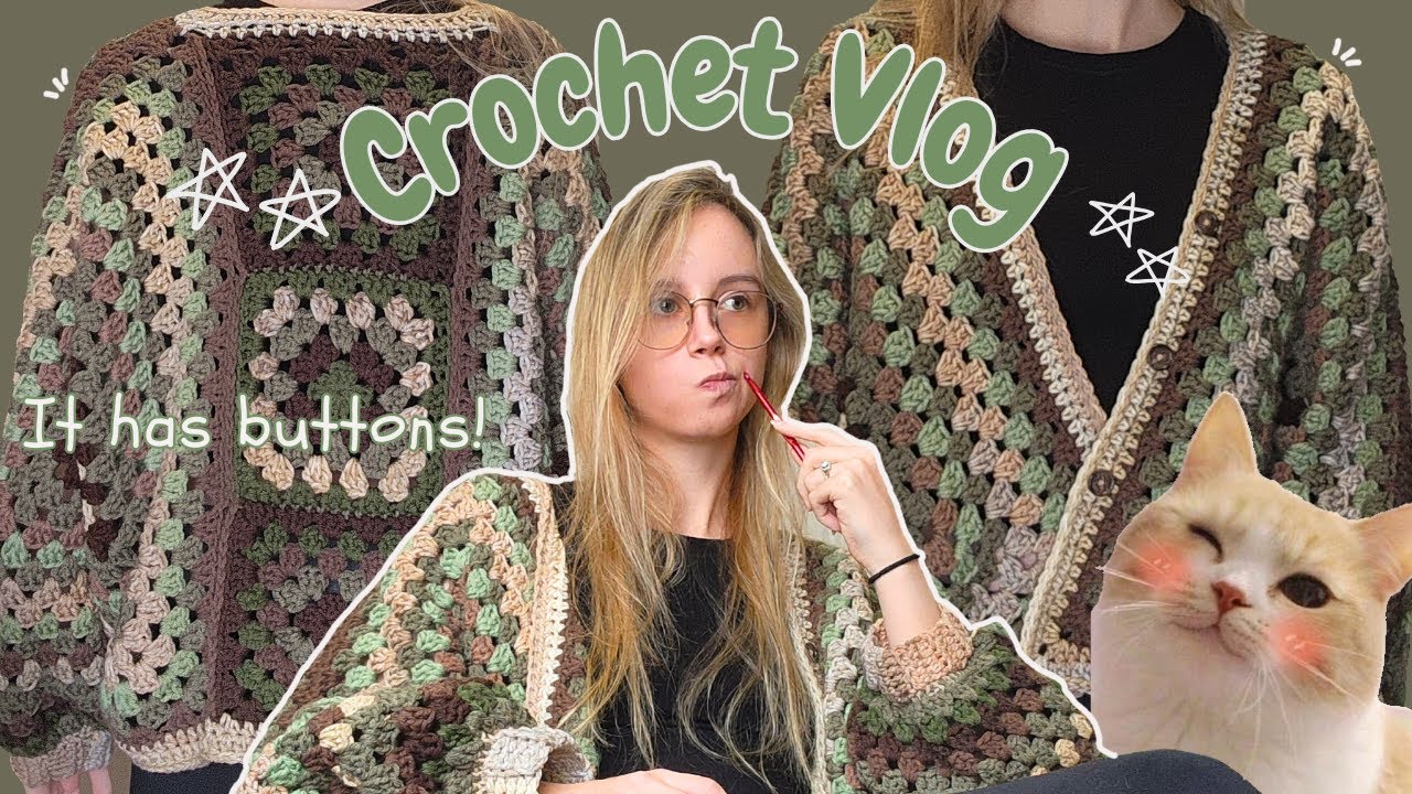Making my FIRST hexagon granny cardigan! | Crochet Vlog