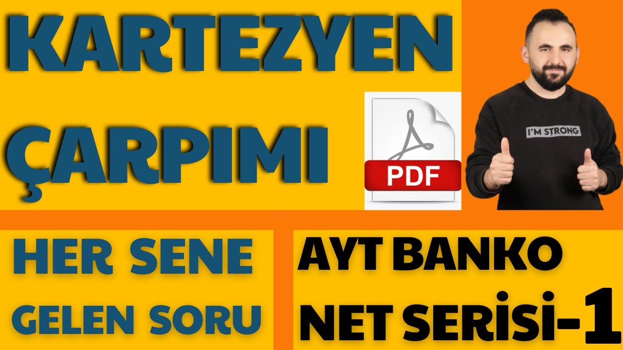 Kartezyen Çarpımı HER SENE GLİYOR !!! AYT Matematik Konu Anlatım + Soru|2024 AYT Banko Net Serisi