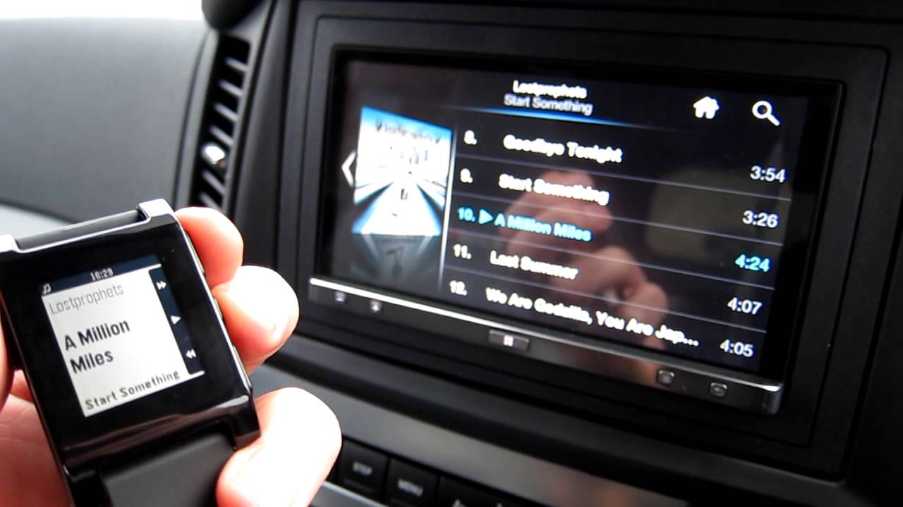 Pebble Smartwatch controlling Lostprophets playlist on Pioneer AppRadio2 SPH-DA100