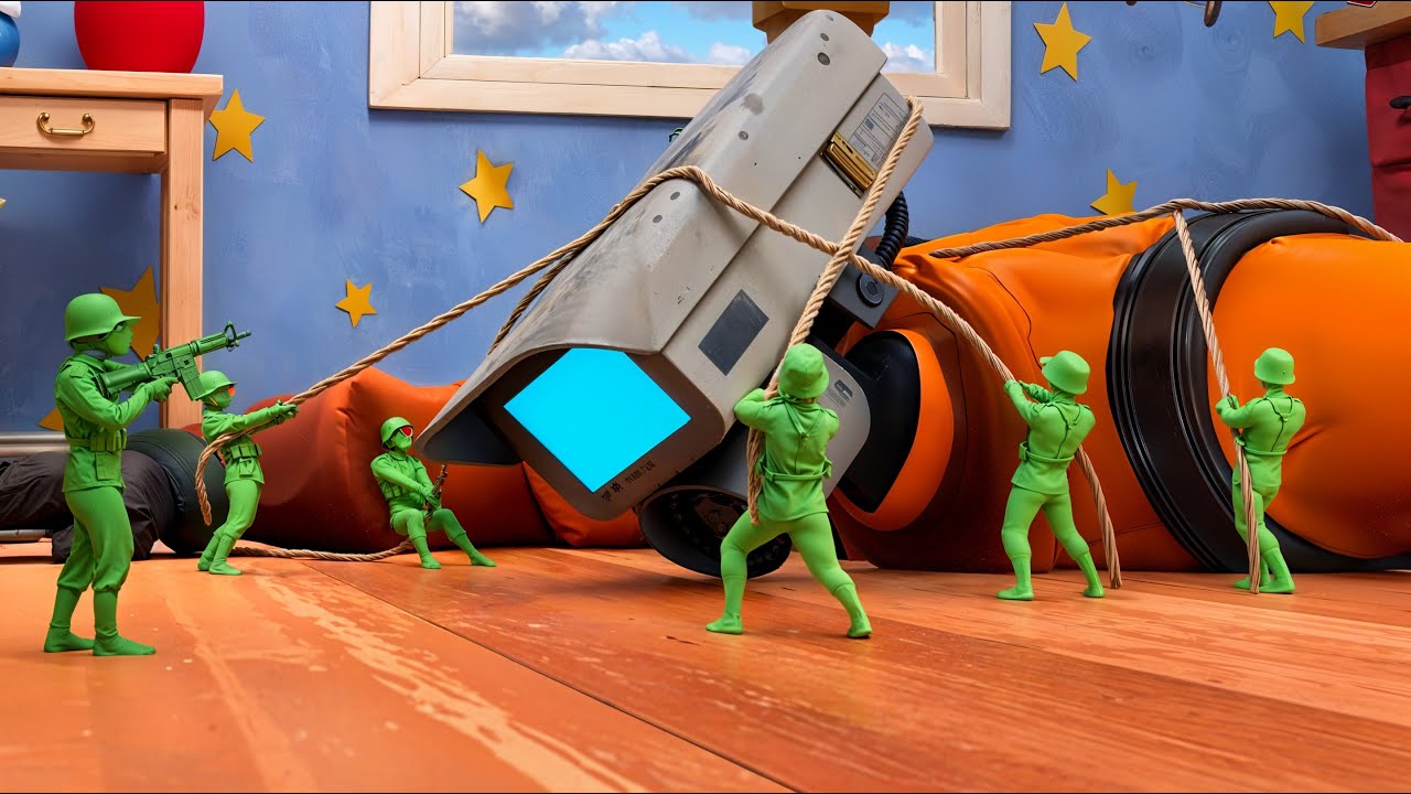 Epic Camera Man vs. Toy Soldiers Battle! 💥🚁 Skibidi vs. Toy Story Showdown