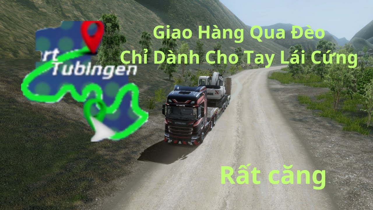 Chở Máy Xúc Qua Đường Đèo Căng Não – Tay Lái Thép
