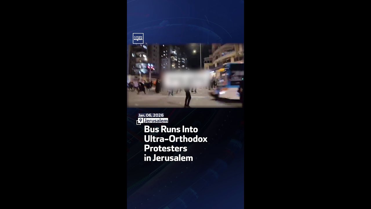 Bus Runs Into Ultra-Orthodox Protesters in Jerusalem