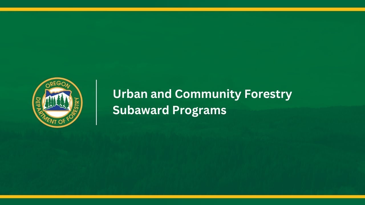Urban & Community Forestry (UCF) Subaward Program: Progress Report Tutorial December 2025