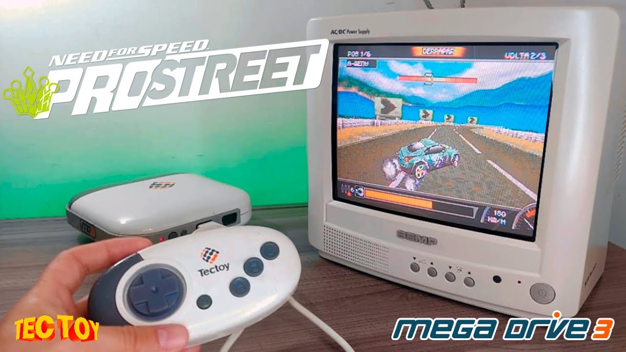 Need for Speed: Pro Street (MD3 Tectoy) - Mega Drive Gameplay - CRT