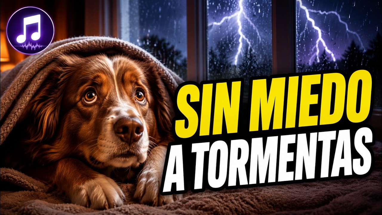 🐾  M&uacute;sica relajante para perros durante una tormenta 🎧  Perrhijos 🐶  musicoterapia.