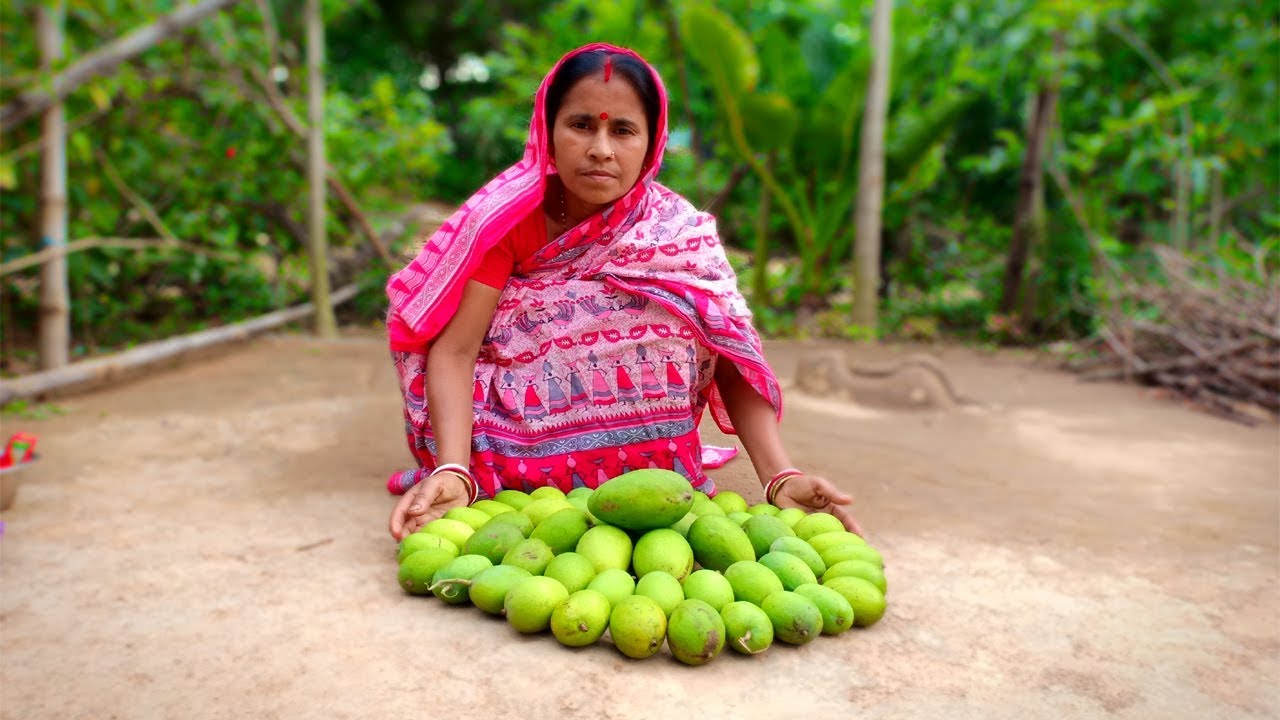 Village Style Delicious Raw Mango Chutney Recipe | Indian Yummy Village Food