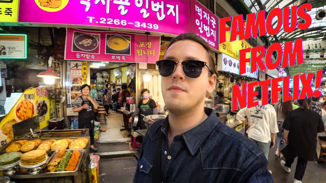 🍜 BEST KOREAN STREET FOOD IN SEOUL AT GWANGJANG MARKET 🥘 | FAMOUS FROM NETFLIX ! 4k | Seoul, Korea