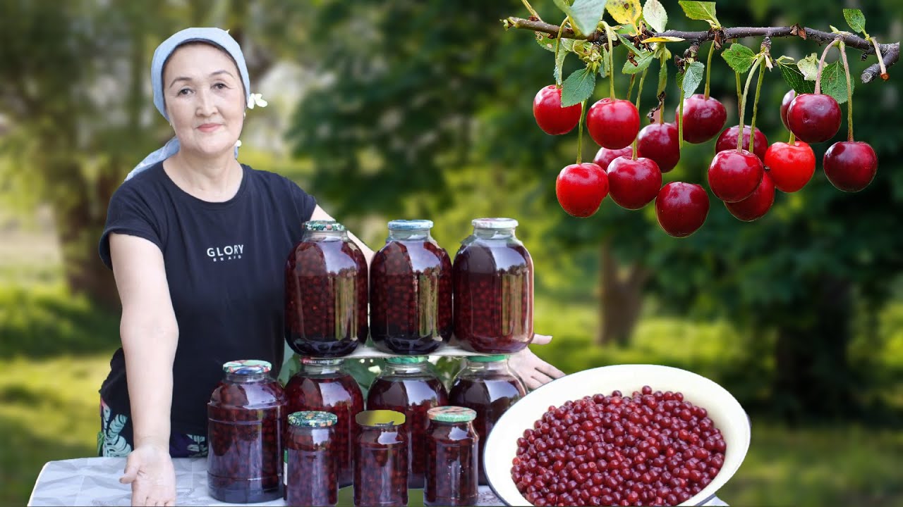 Приготовление варенья из свежей вишни🍒