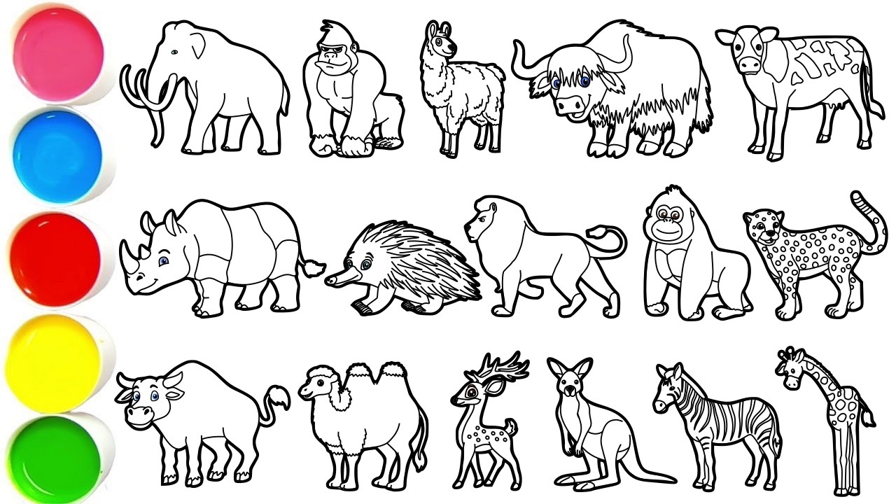 Draw Amazing Animals in Minutes - Mammoth, Gorilla, Llama, Yak, Cow, Rhinoceros, Porcupine & others