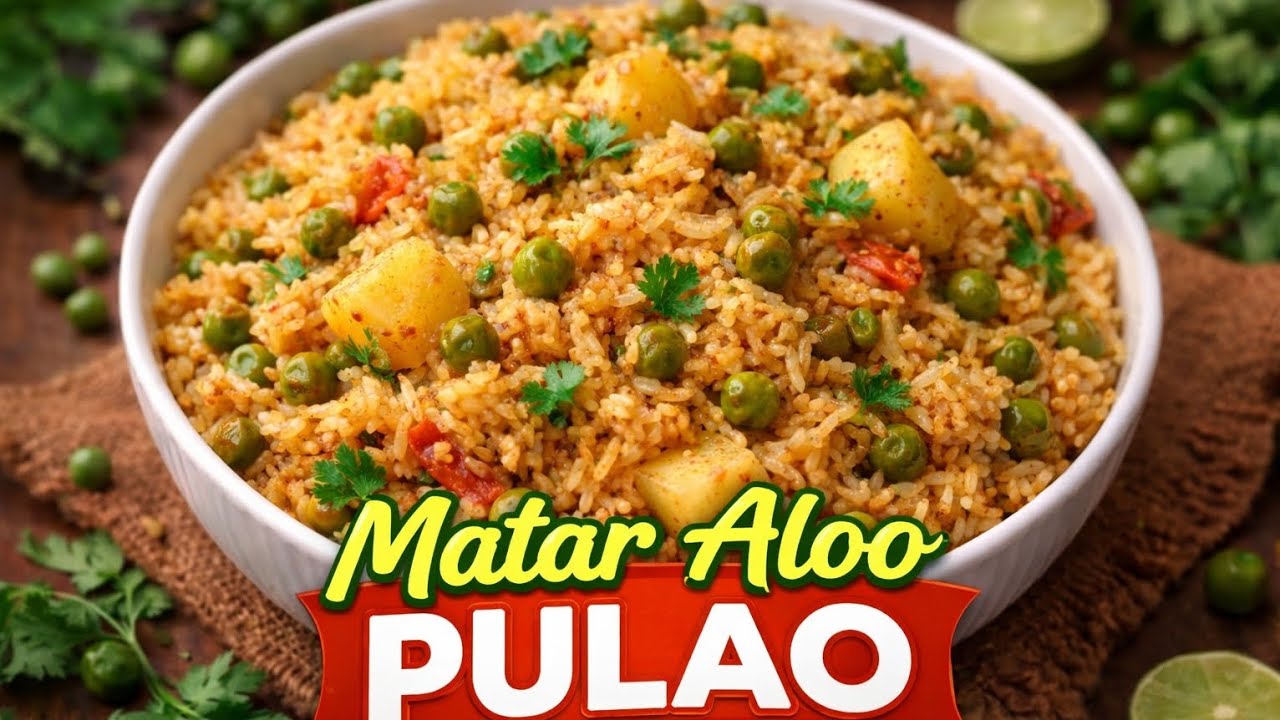 Ramadan Special Matar Aloo Pulao Recipe | Easy Iftar Veg Pulao | One Pot rice