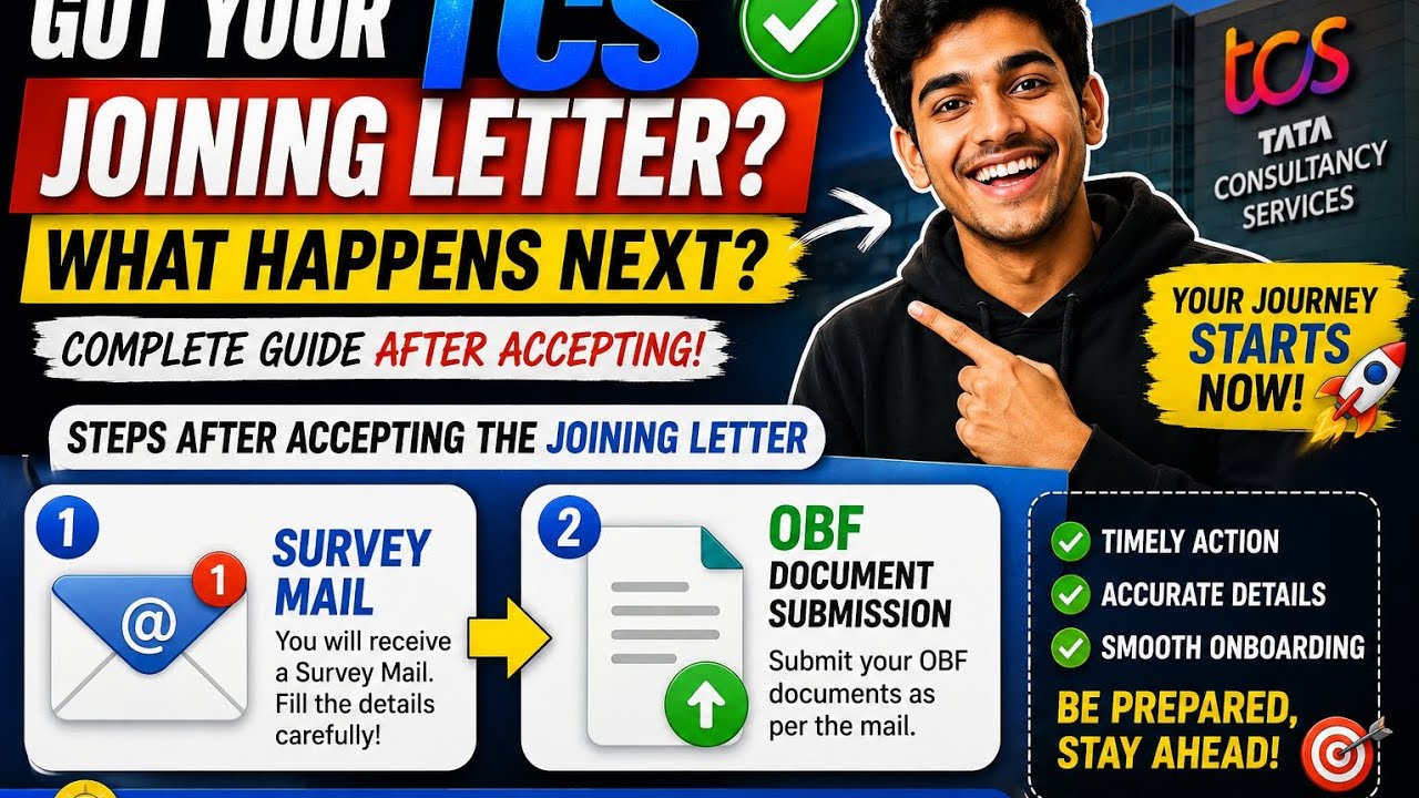 TCS OBF Form Explained ✅|Survey Mail & Document Submission Process|All process after joining latter 