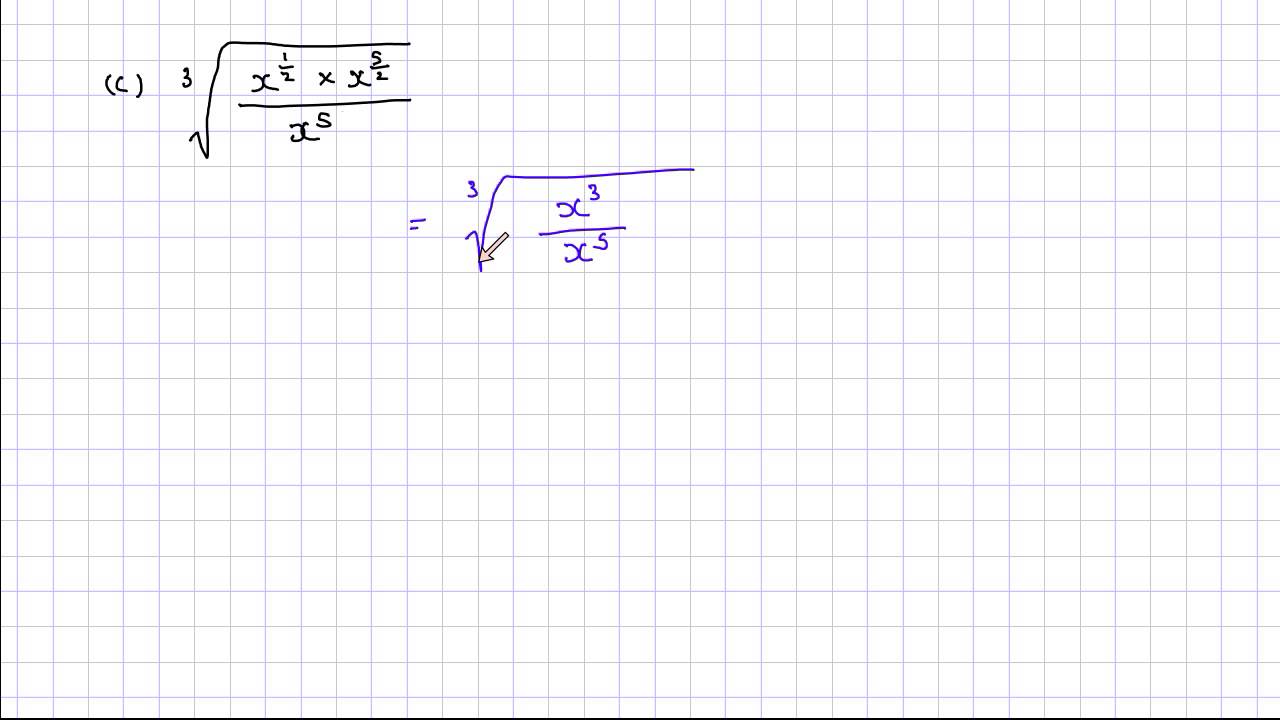 Simplifying expressions using index laws