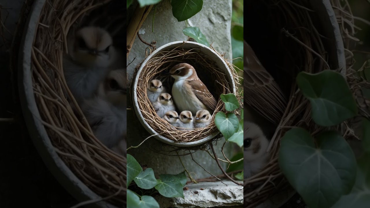 Spotted Flycatcher Nest Found on a Ledge #flycatcher #nature #birds #birdnest #wildlife #birdsounds