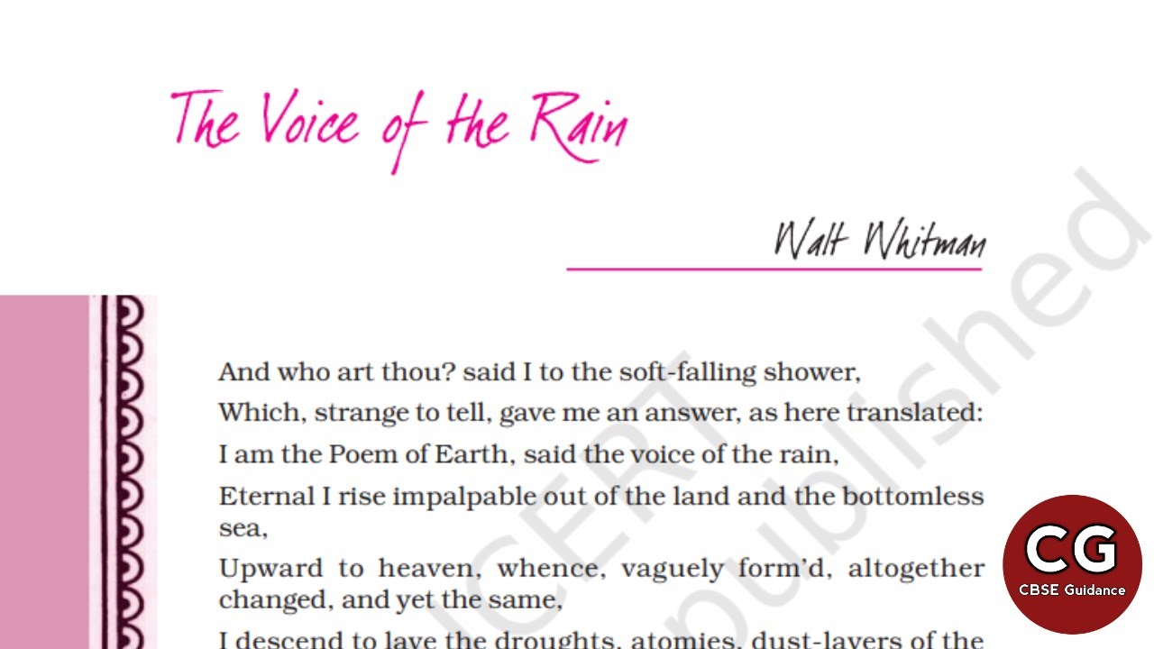 The Voice of the Rain Class 11: A Must-Watch for Class 11 Students!