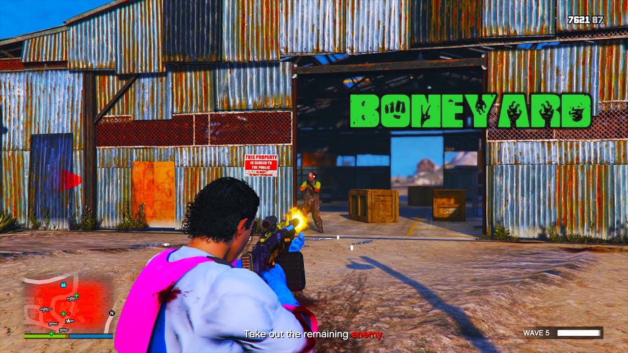 GTA V - SURVIVAL - 'BONEYARD' - SOLO WAVES 1-10 (COMPLETE)