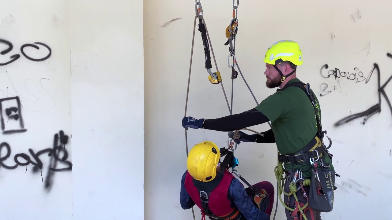 Vytažení břemene 3:1, spuštění