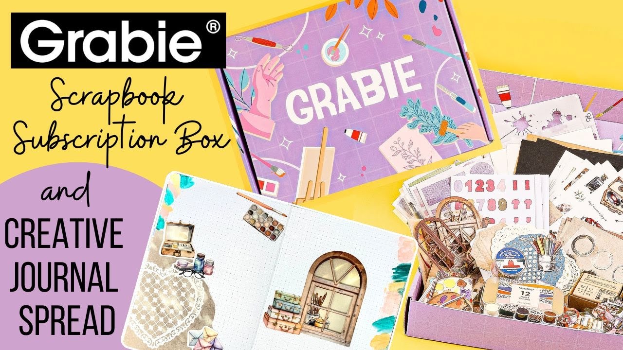 UNBOXING THE GRABIE SCRAPBOOK CLUB BOX & CREATIVE JOURNAL PLAN WITH ME