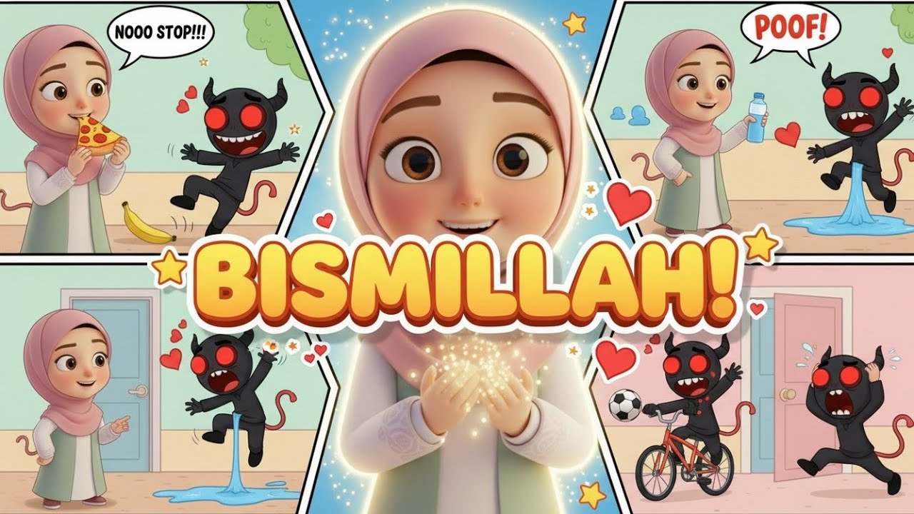👉 Bismillah Song for Kids 🌙 | Say Bismillah Before Everything | Islamic Good Deeds Song