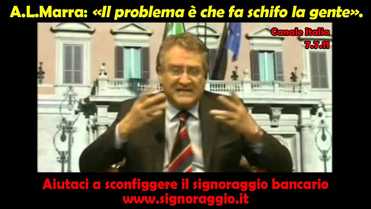 Alfonso Luigi Marra: Il vero problema, spiace dirlo, &egrave; che fa schifo la gente.