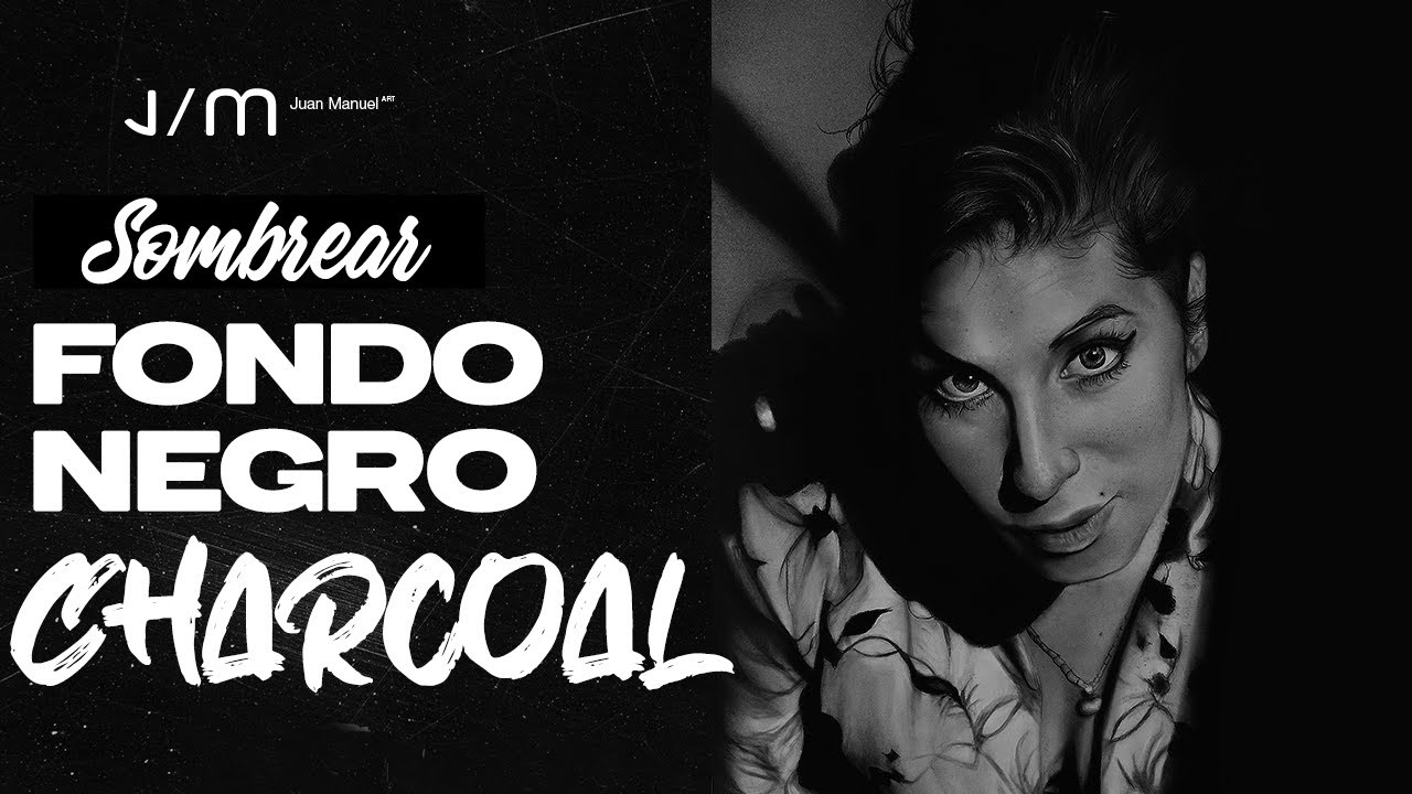 Sombrear Fondo Negro Con Carboncillo Charcoal
