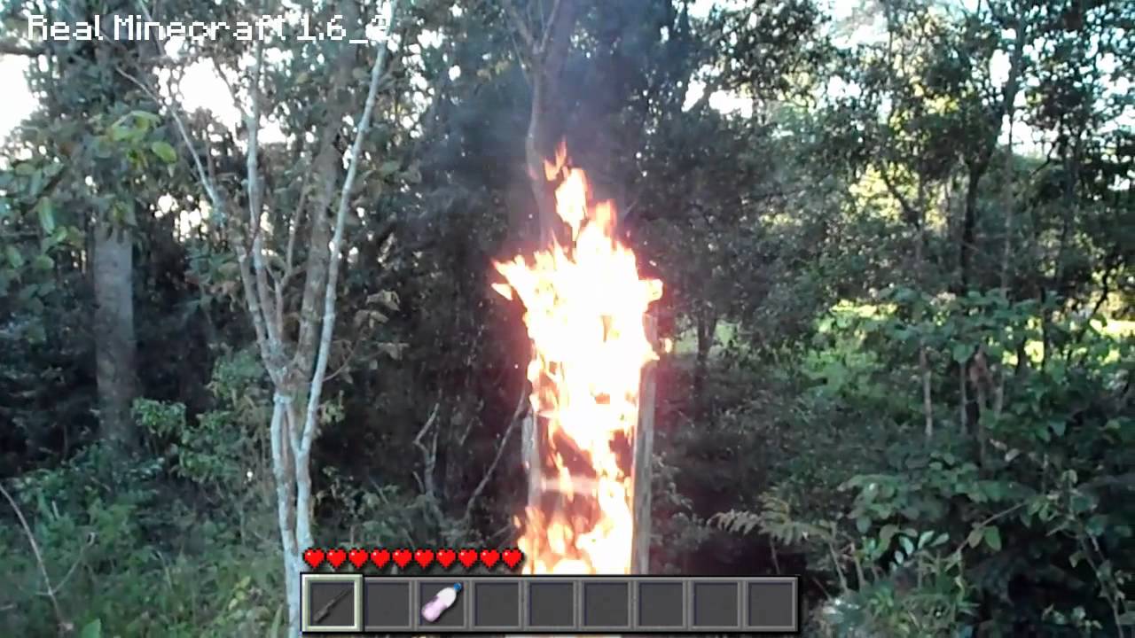 Real Life Minecraft - CREEPER BURN! (Realistic Minecraft)