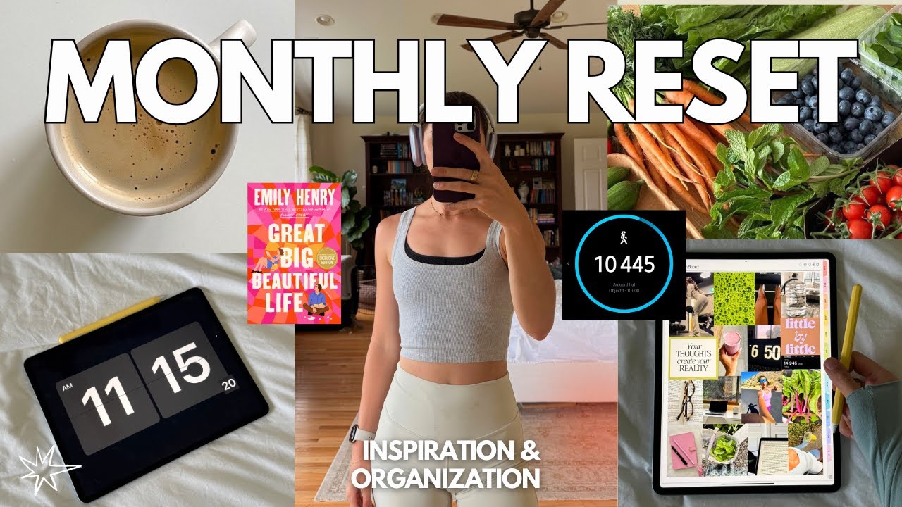 JUNE MONTHLY RESET 🧼 planning, cleaning, vision board, & healthy habits