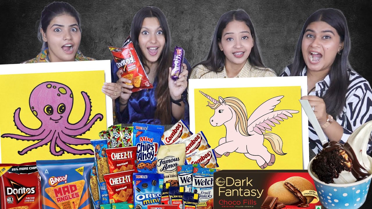 You Draw What I Say Challenge | Indian Snacks Challenge | Family Show