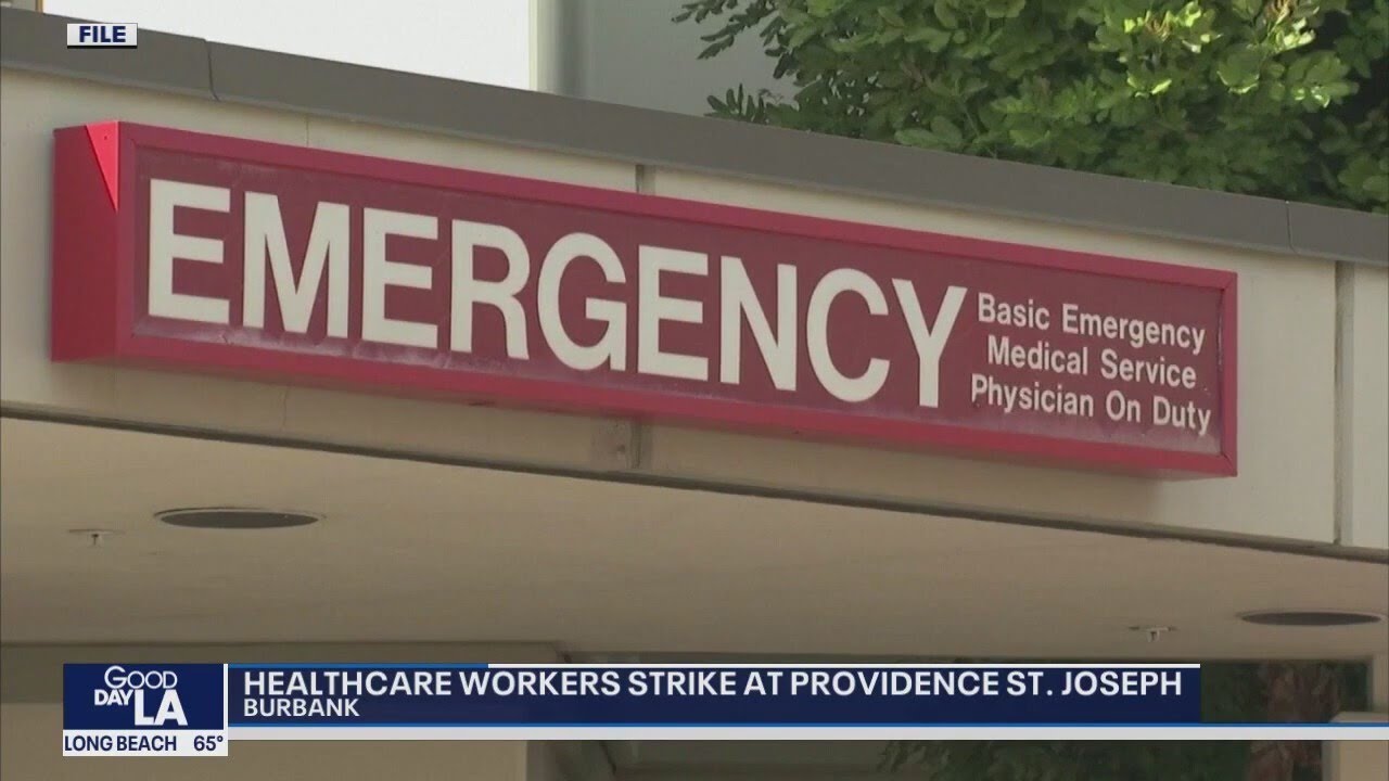 Healthcare workers strike at Providence St. Joseph