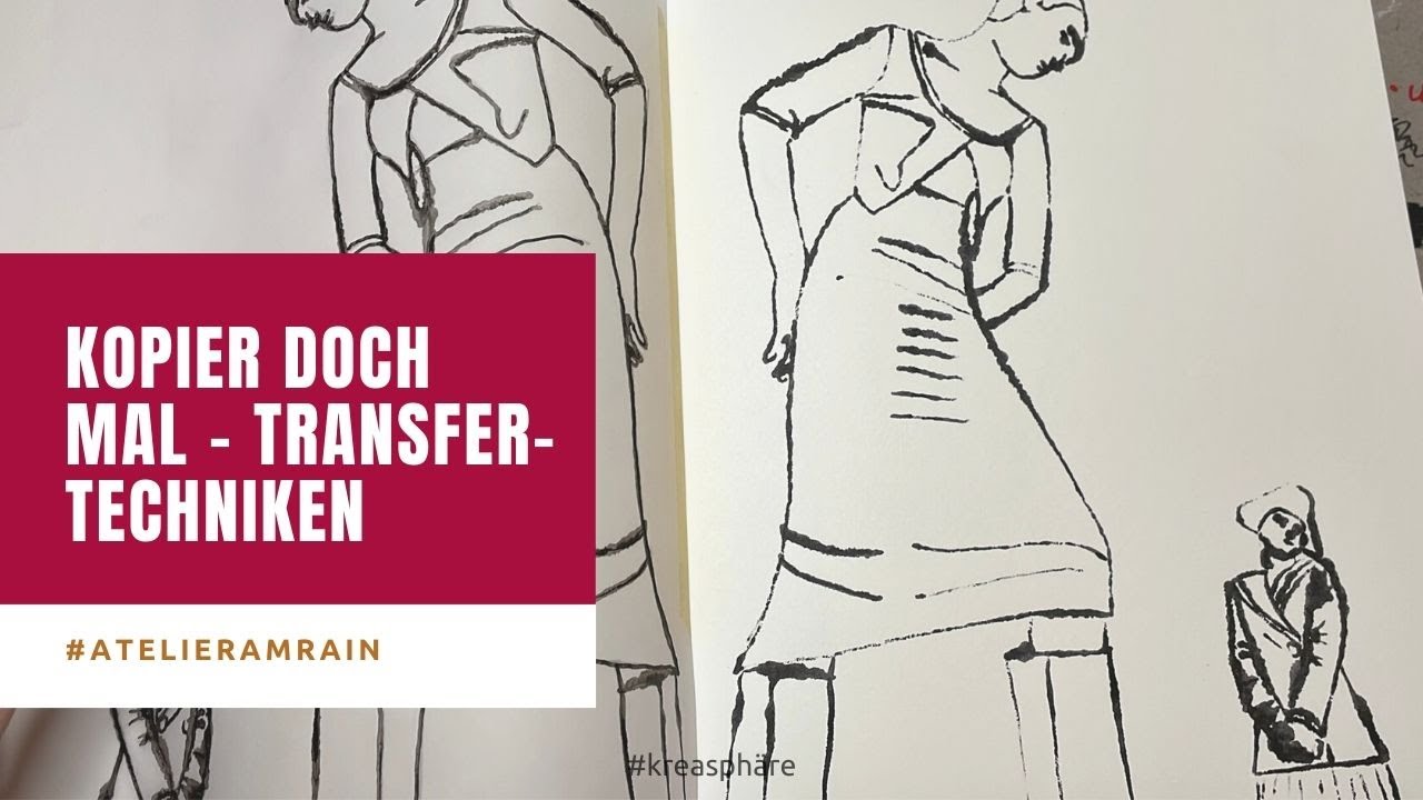 Transfertechniken - Graphit, Transparentpapier, Leuchttisch, Blotted Line