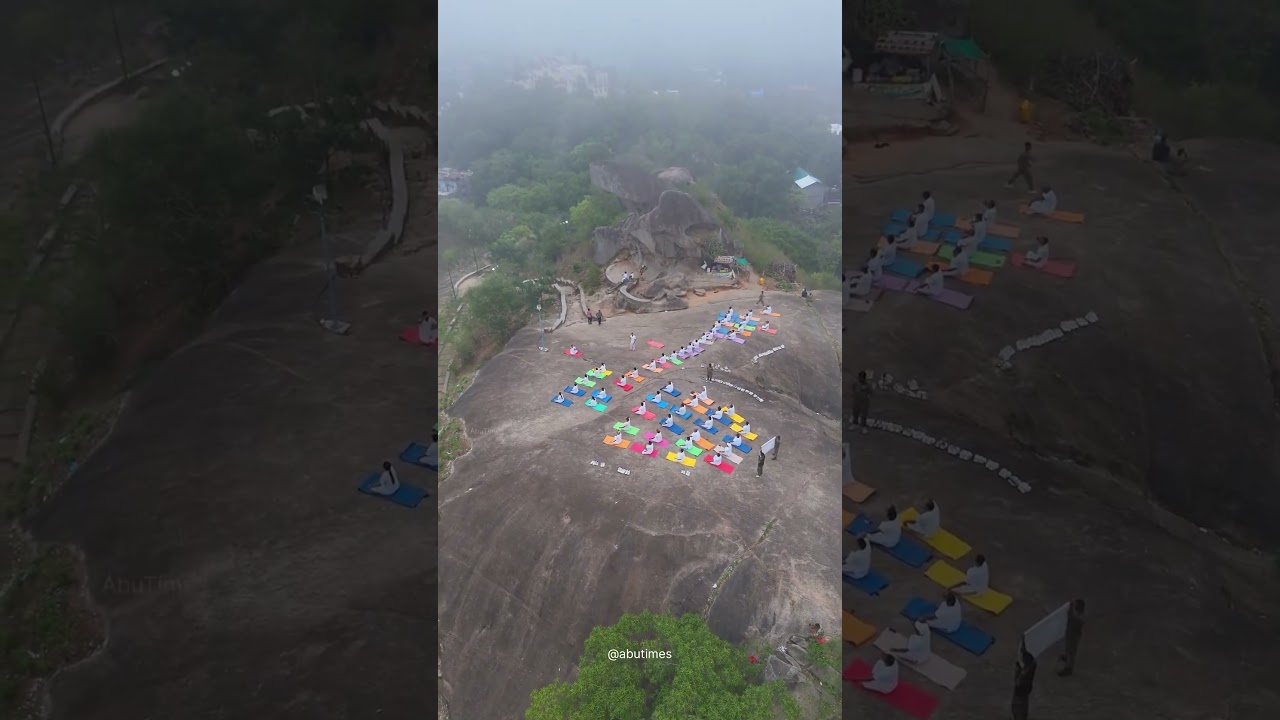 Yoga on the highest hills of Rajasthan: Mount Abu Raj #internationalyogaday #mountabu