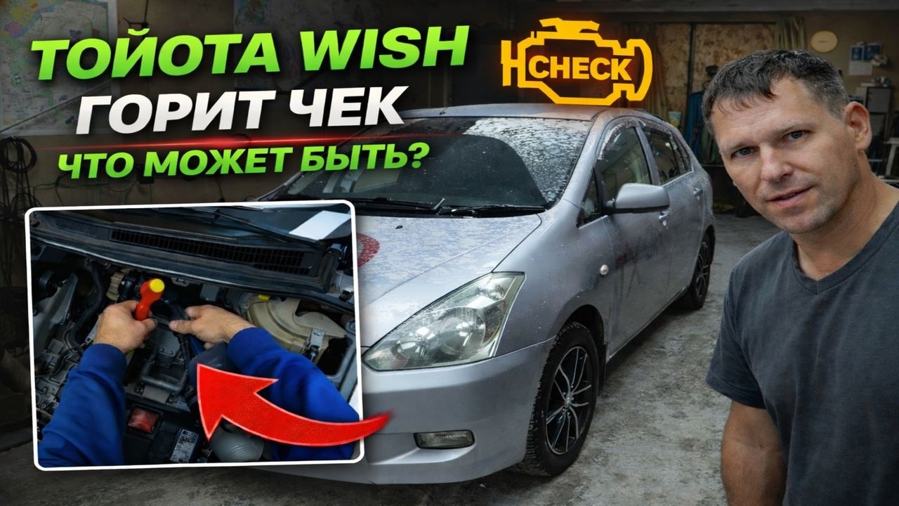 Тойота Виш горит чек