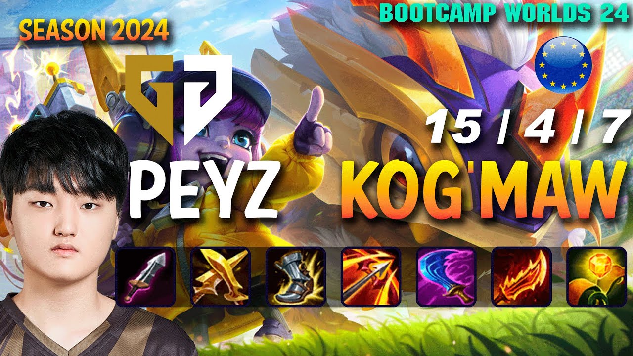 GEN Peyz KOG'MAW vs KALISTA ADC - Patch 14.19 EUW Ranked WORLDS 2024 Bootcamp | lolrec