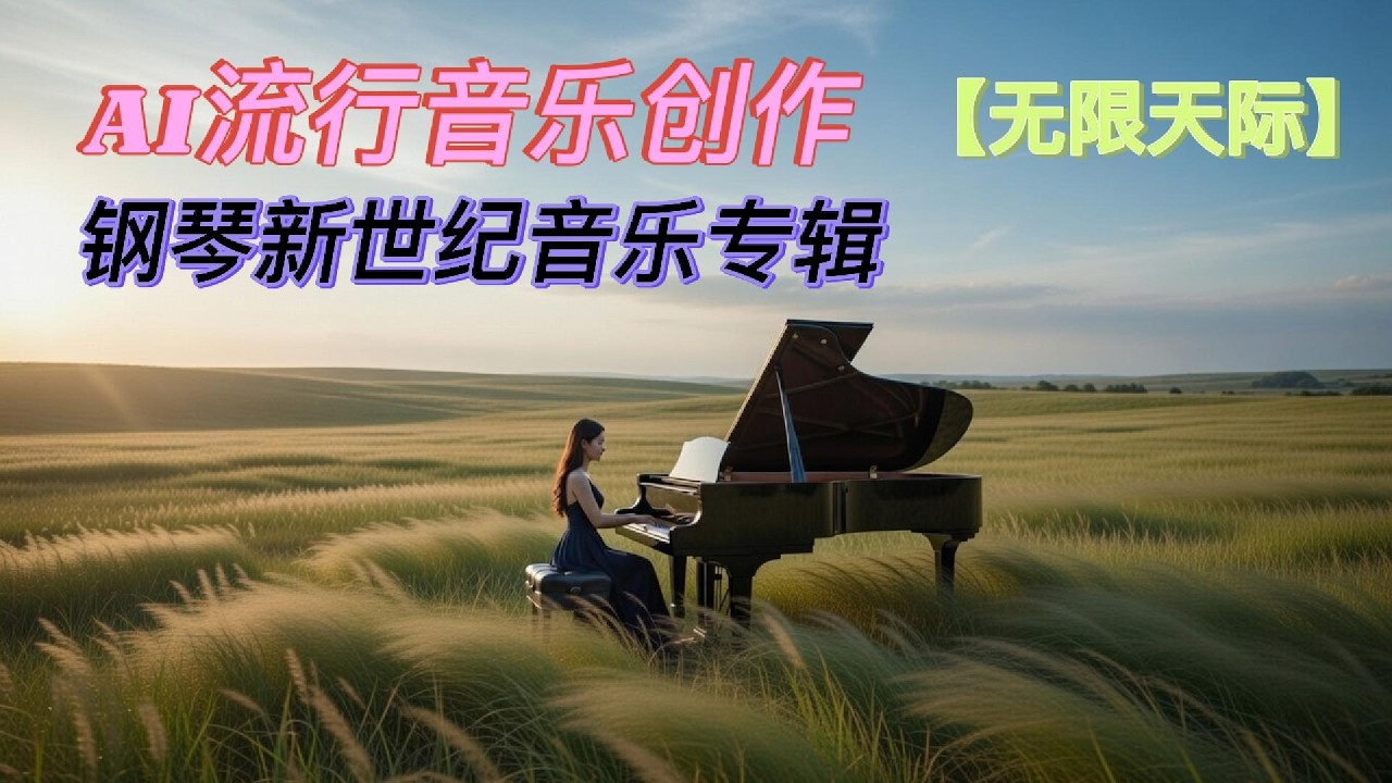 【AI流行音樂創作】《88個琴鍵，無限天際》鋼琴~新世紀音樂專輯