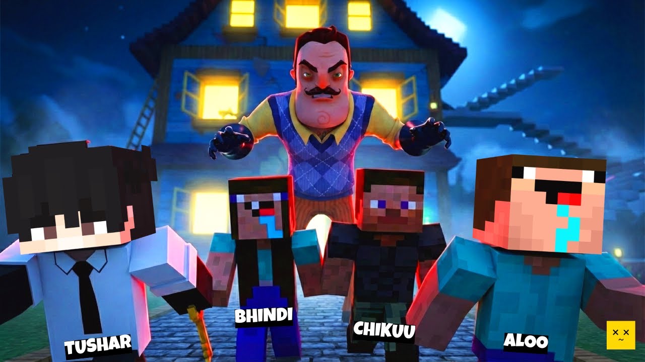 Ham Pakade Gye 😨 HELLO NIEGHBOUR IN ROBLOX !