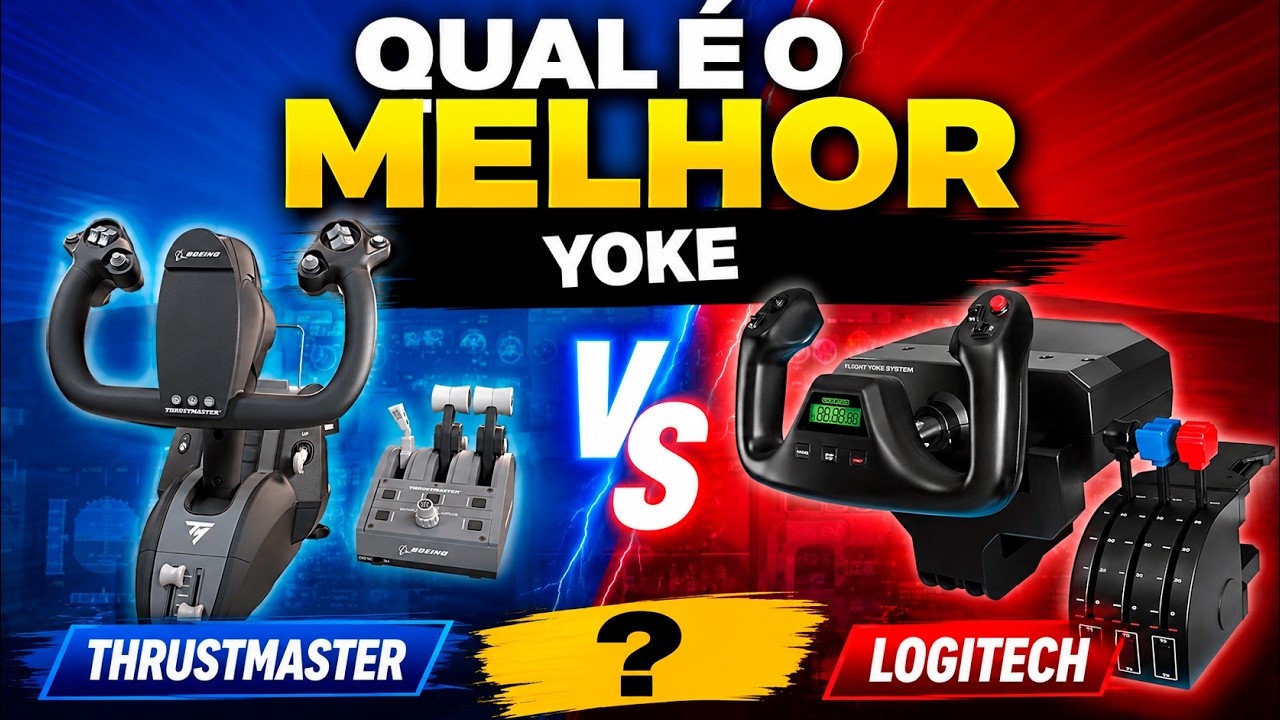 Qual é o MELHOR YOKE e PEDAL para Flight Simulator, Logitech ou  Thrustmaster?