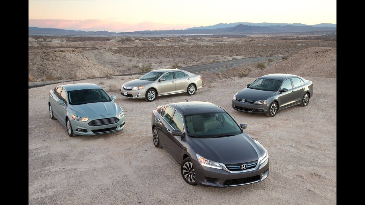 Toyota Camry vs Honda Accord vs Ford Fusion vs Volkswagen Jetta | Hybrid Sedan Comparison Test