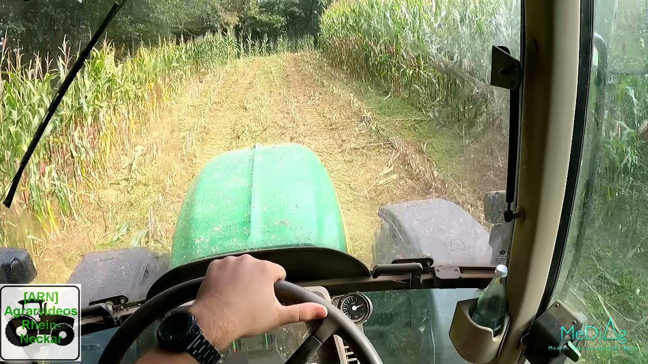 Let's Drive Mais häckseln 2021 | Cab View | John Deere 6330 mit Fliegel Kipper