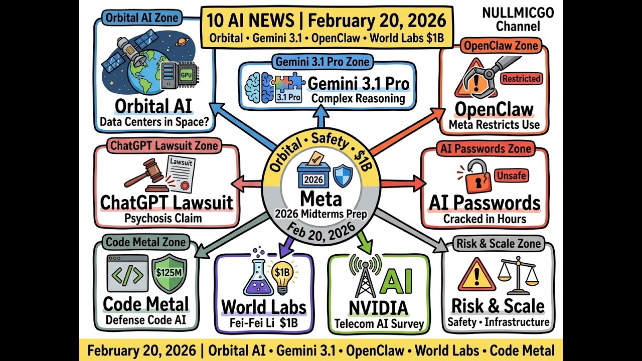 AI News Feb 20: Orbital Data Centers, Gemini 3.1 Pro, OpenClaw, ChatGPT Lawsuit & More