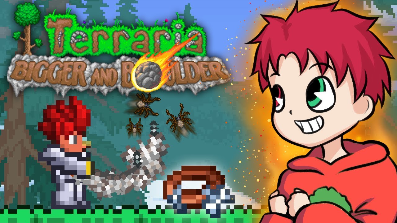 SZCZEKANIE i PAJĘCZE BICZOWANIE 🐶 TERRARIA 1.4.5: BIGGER AND BOULDER #2