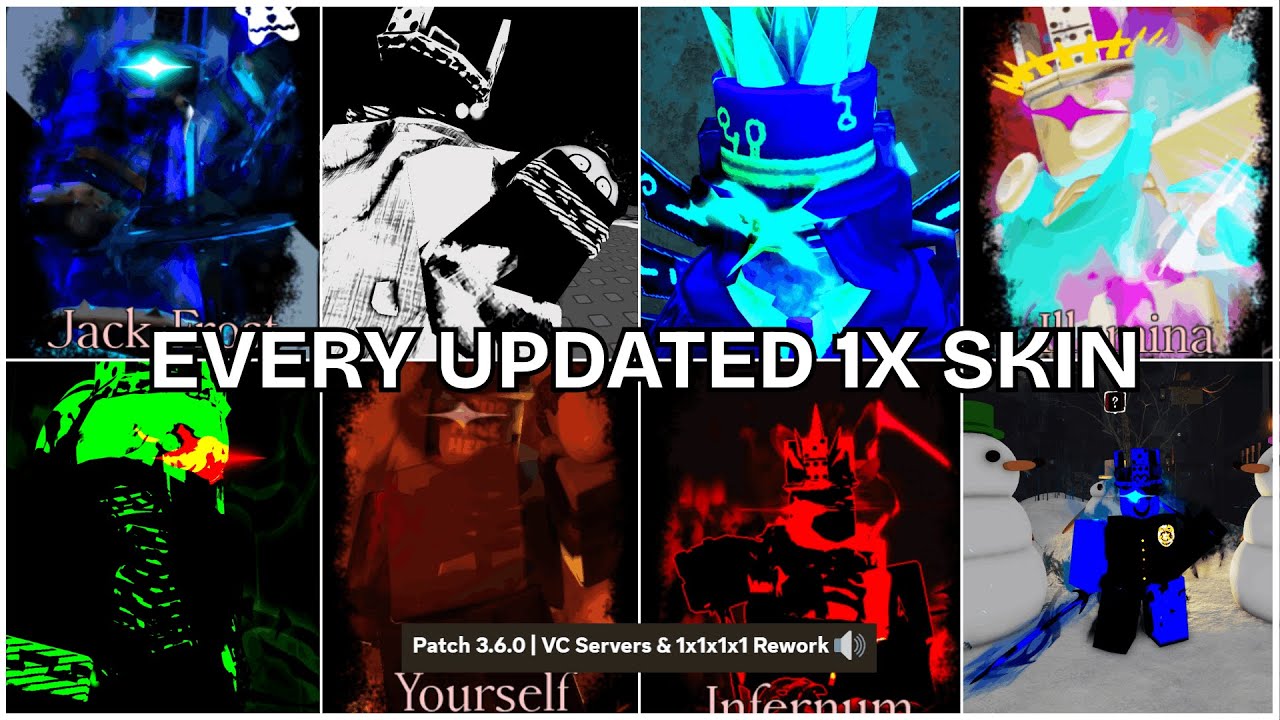 USING EVERY UPDATED 1X1X1X1 SKIN (1x Rework Update) | Roblox Forsaken