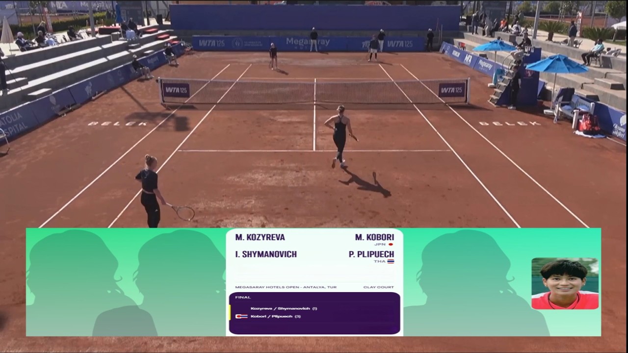 M Kozyreva & I Shymanovich vs M Kobori (JPN)  & P Plipuech (THA) - Game, Set, Match