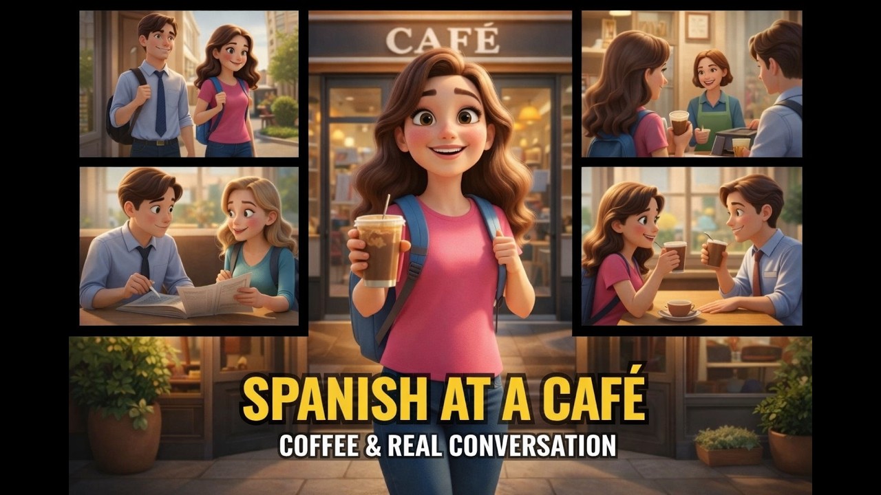 Unlock Conversational Spanish at a Café! | Easy Spanish for Beginners | Listening Practice Included