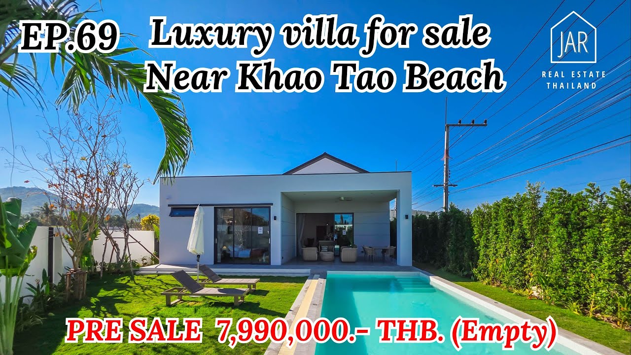EP.69 Luxury Pool Villa for Sale Near Khao Tao Beach | 4 BR Modern Design | Only 7.99M THB.